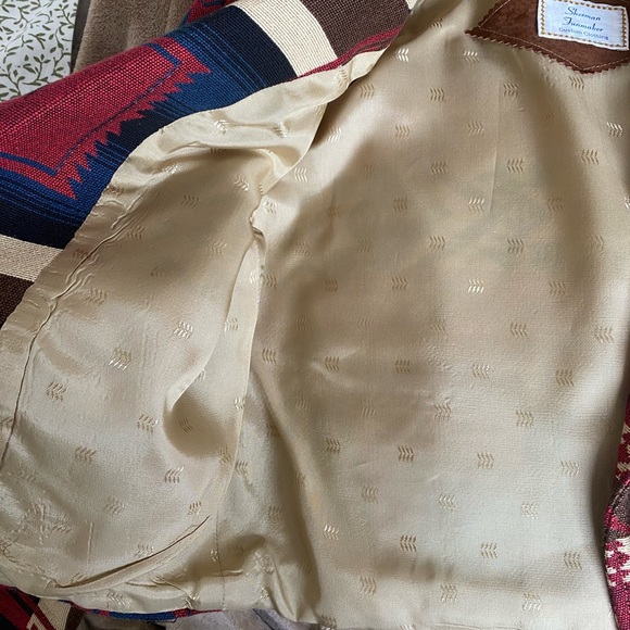 Vintage custom western coat trendy cowboy Aztec print - Picture 10 of 11